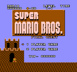 Super Mario Bros - Final Quest Title Screen